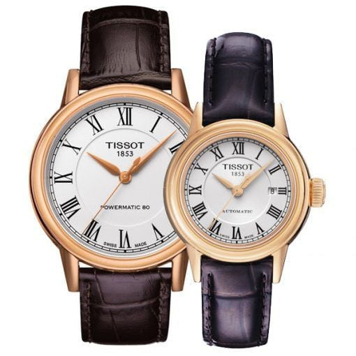 Shop Authentic Tissot T Classic Carson White Dial Brown Leather Strap Watch For Women - T085.207.36.013.00 - Luxxuri
