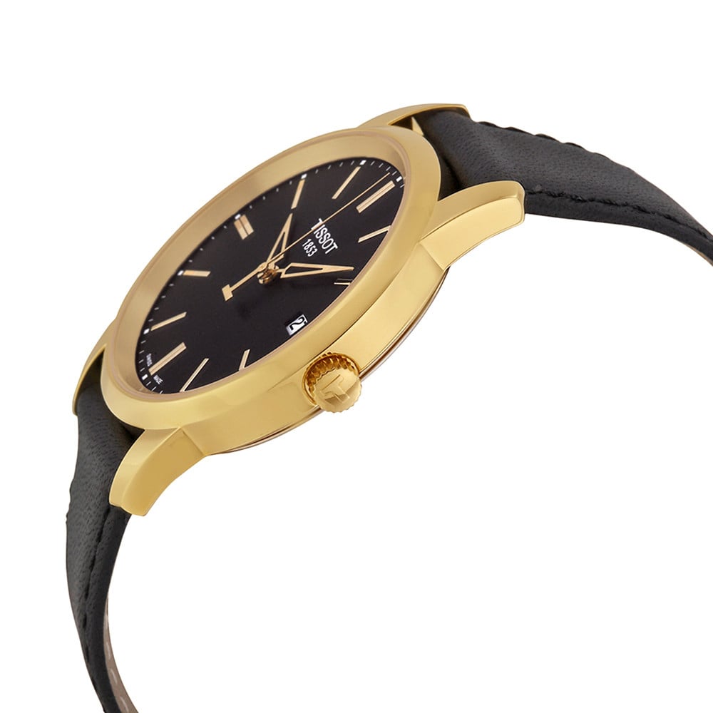 Shop Authentic Tissot T Classic Dream Black Dial Black Leather Strap Watch for Men - T033.410.36.051.01 - Luxxuri