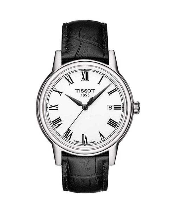 Shop Authentic Tissot T Classic Carson White Dial Black Leather Strap Watch for Men - T085.410.16.013.00 - Luxxuri