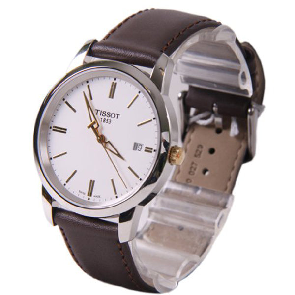 Shop Authentic Tissot T Classic Dream White Dial Brown Leather Strap Watch for Men - T033.410.26.011.01 - Luxxuri