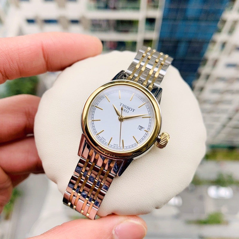 Shop Authentic Tissot T Classic Carson Quartz White Dial Two Tone Steel Strap Watch for Men - T085.410.22.011.00 - Luxxuri