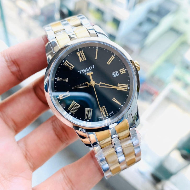 Shop Authentic Tissot T Classic Dream Black Dial Two Tone Steel Strap Watch for Men - T033.410.22.053.01 - Luxxuri
