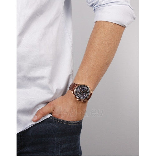 Shop Authentic Guess Persuit Chronograph Blue Dial Brown Leather Strap Watch for Men - W0500G1 - Luxxuri