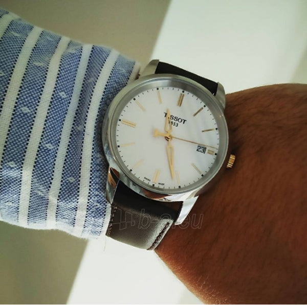 Shop Authentic Tissot T Classic Dream White Dial Brown Leather Strap Watch for Men - T033.410.26.011.01 - Luxxuri