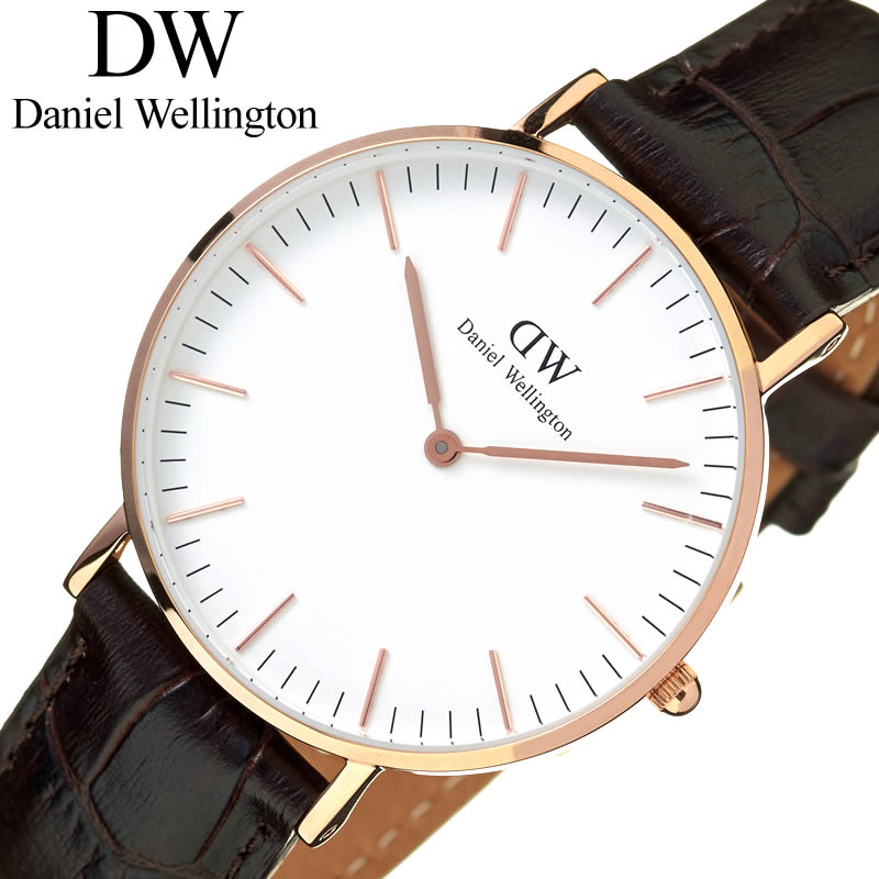 Shop Authentic Daniel Wellington Classic York White Dial Brown Leather Strap Watch For Women - DW00100038 - Luxxuri