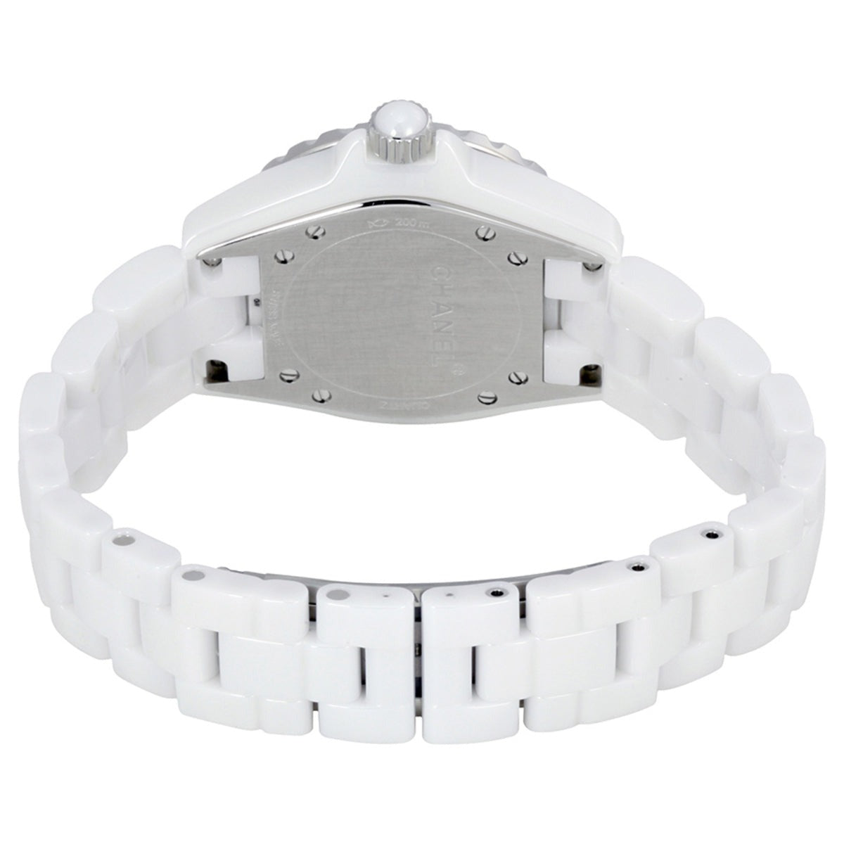 Shop Authentic Chanel J12 Diamonds Ceramic White Dial White Steel Strap Watch for Women - J12 H1628 - Luxxuri