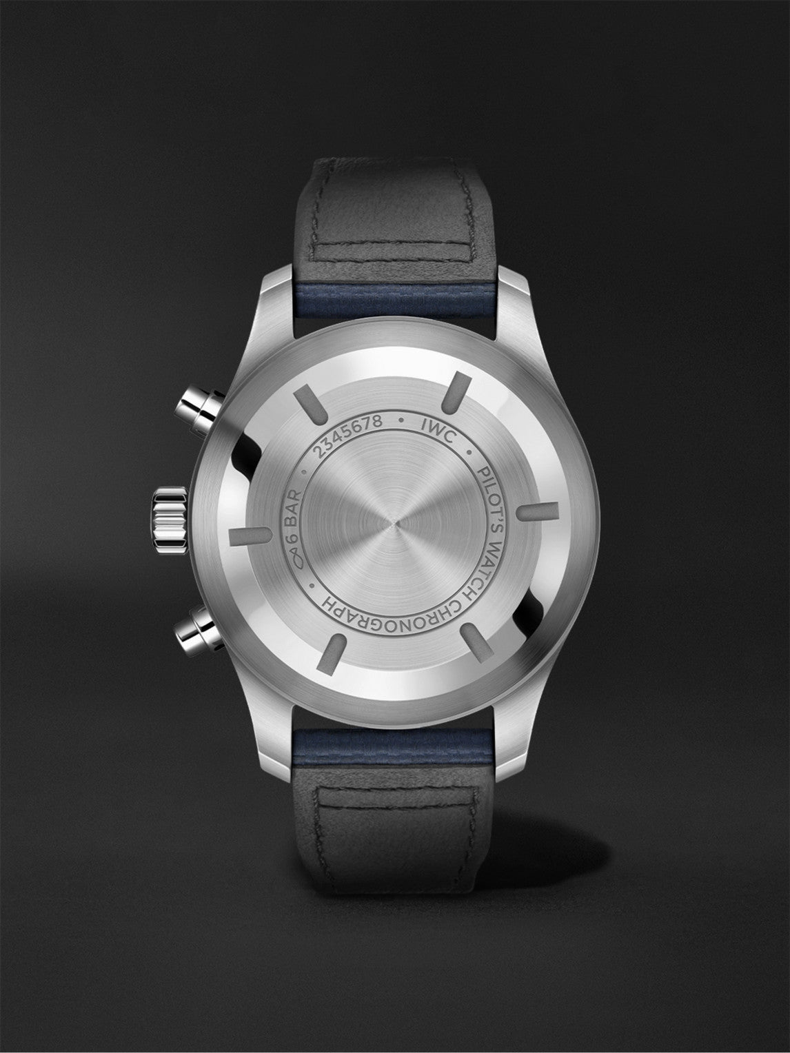 Shop Authentic IWC Pilot's Automatic Chronograph 43mm Blue Dial Blue Calfskin Strap Watch for Men - IW377729 - Luxxuri