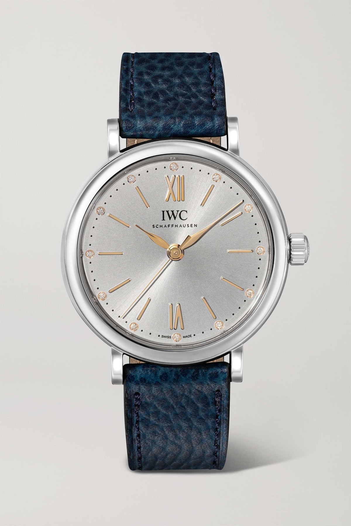 Shop Authentic IWC Portofino Automatic Silver Dial Blue Leather Strap Watch for Women - IW357411 - Luxxuri