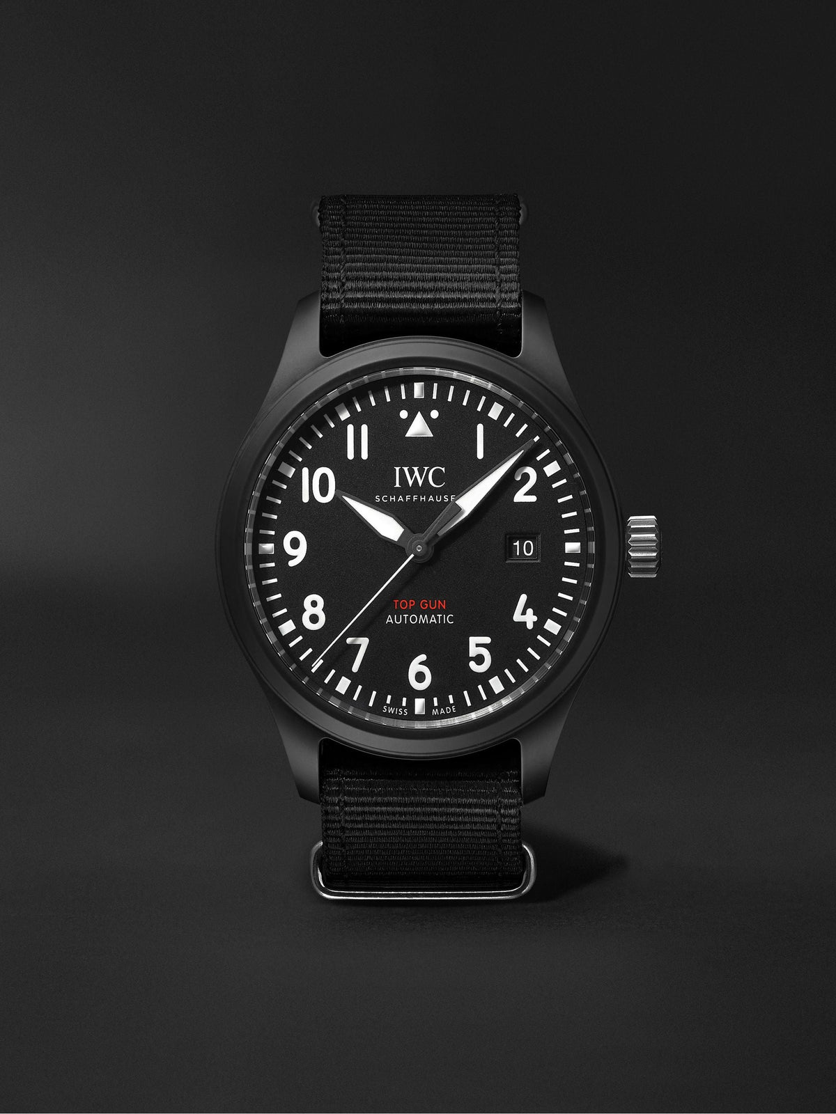 Shop Authentic IWC Pilot Watch Chronograph Top Gun Edition Black Dial Black Nylon Strap Watch for Men - IW326901 - Luxxuri
