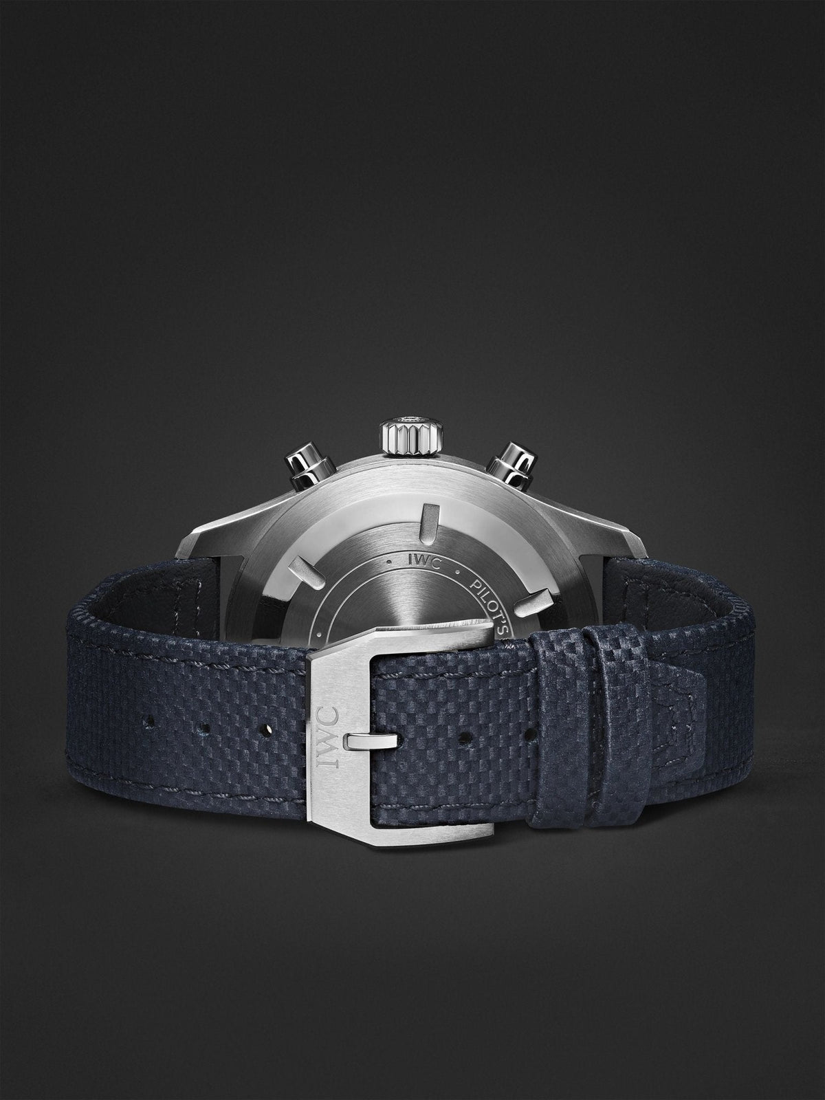Shop Authentic IWC Pilot's Automatic Chronograph 43mm Blue Dial Blue Calfskin Strap Watch for Men - IW377729 - Luxxuri