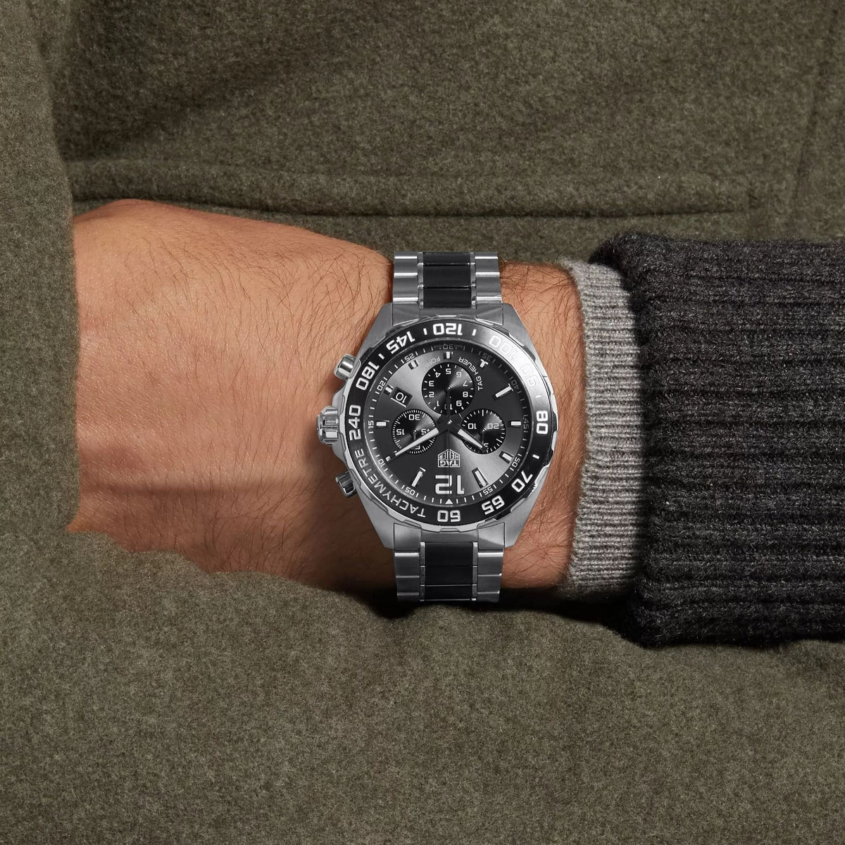 Shop Authentic Tag Heuer Formula 1 Anthracite Dial Two Tone Steel Strap Watch For Men - CAZ1011.BA0843 - Luxxuri