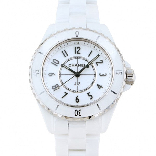 Shop Authentic Chanel J12 Quartz White Dial White Steel Strap Watch for Women - J12 H5698 - Luxxuri