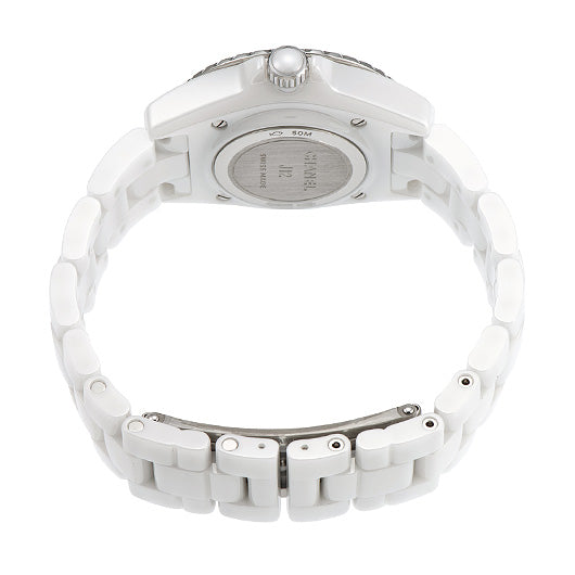 Shop Authentic Chanel J12 Quartz Diamonds White Dial White Steel Strap Watch for Women - J12 H6418 - Luxxuri