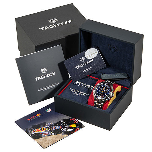 Shop Authentic Tag Heuer Formula 1 Red Bull Racing Chronograph Blue Dial Silver Steel Strap Watch for Men - CAZ101AK.BA0842 - Luxxuri