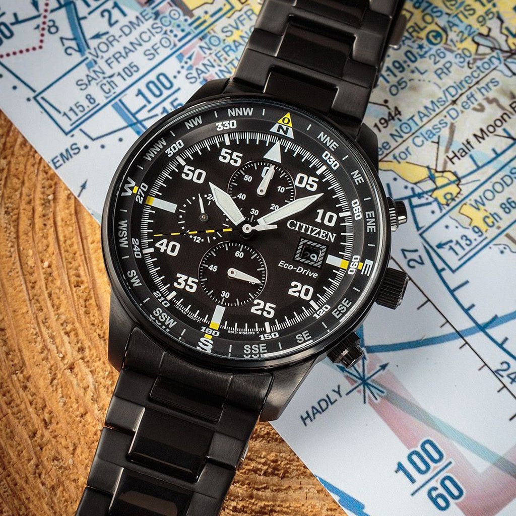 Shop Authentic Citizen Sports Eco Drive Black Dial Black Steel Strap Watch For Men - CA0695-84E - Luxxuri