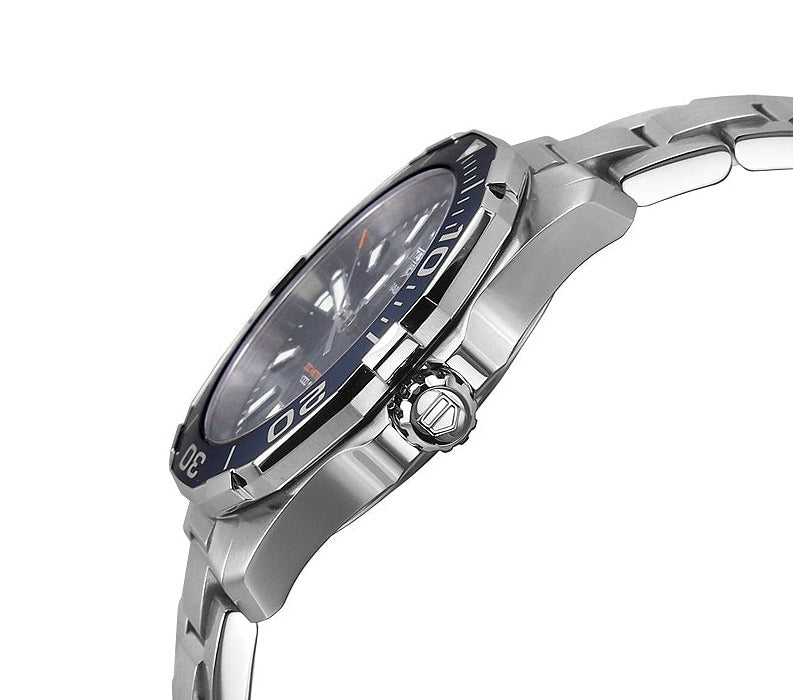 Shop Authentic Tag Heuer Aquaracer Blue Dial Quartz Silver Steel Strap Watch for Men - WAY111C.BA0928 - Luxxuri