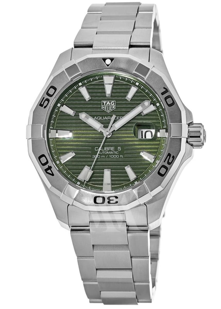Shop Authentic Tag Heuer Aquaracer Green Dial Watch for Men - WAY2015.BA0927 - Luxxuri