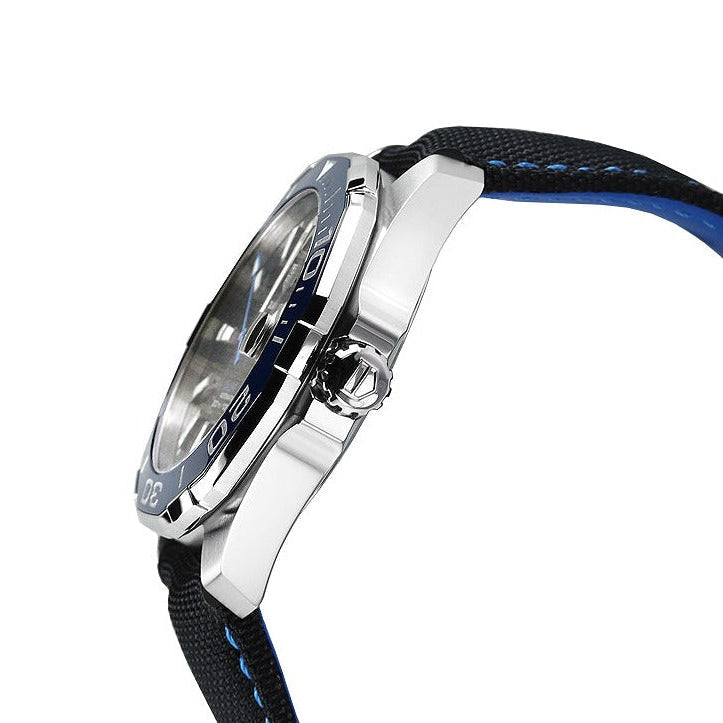 Shop Authentic Tag Heuer Aquaracer Calibre 5 Automatic Black Dial Black Nylon Strap Watch for Men - WAY201C.FC6395 - Luxxuri