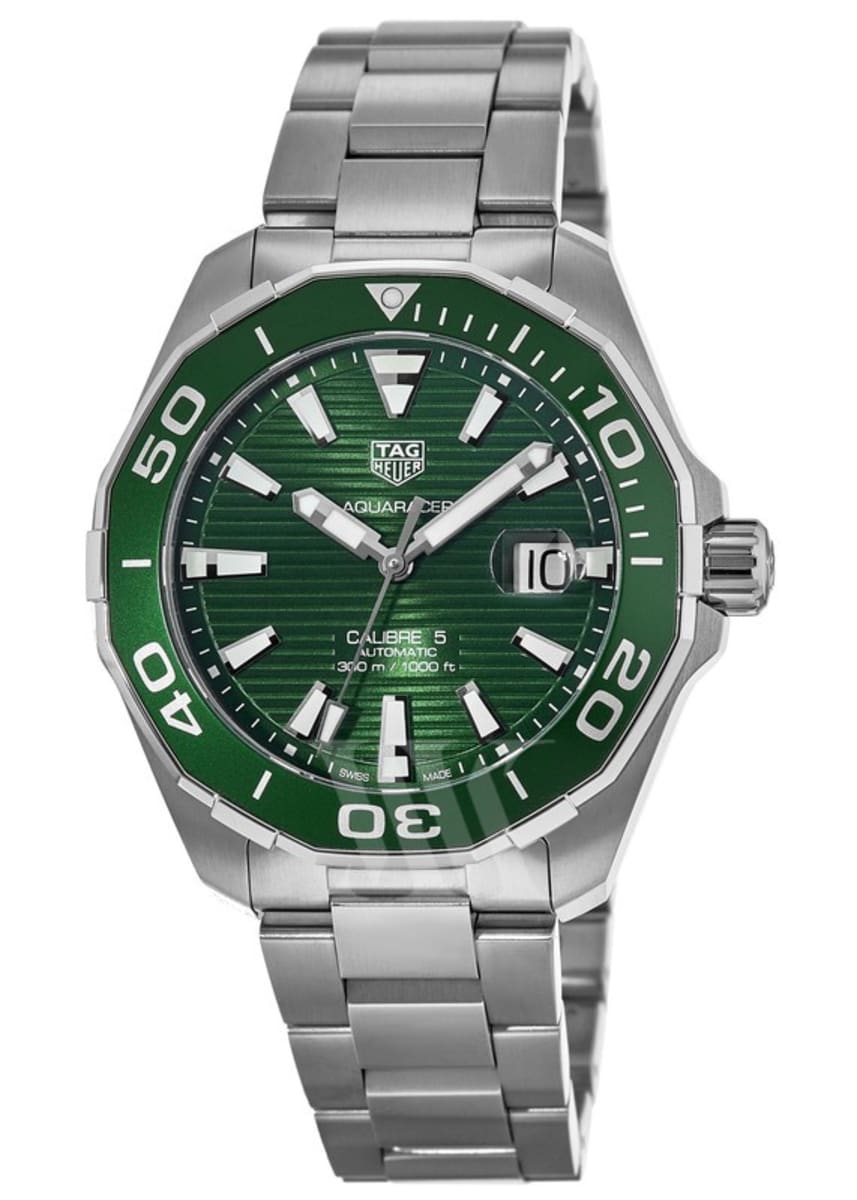 Shop Authentic Tag Heuer Aquaracer Green Dial Watch for Men - WAY201S.BA0927 - Luxxuri
