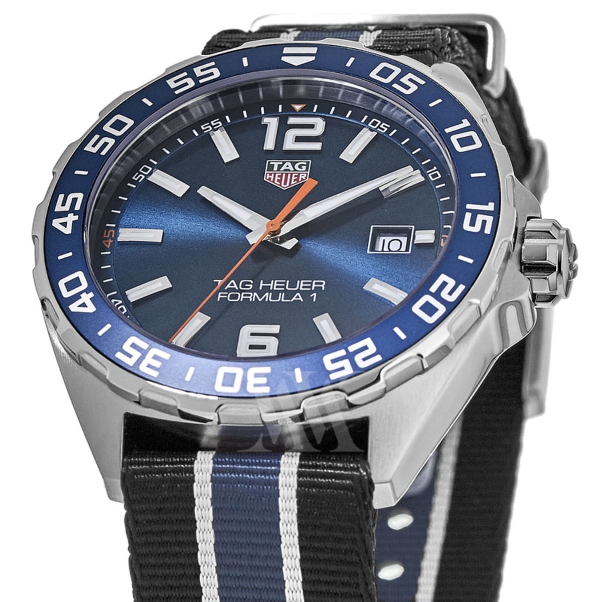 Shop Authentic Tag Heuer Formula 1 Quartz Blue Dial Two Tone NATO Strap Watch for Men - WAZ1010.FC8197 - Luxxuri