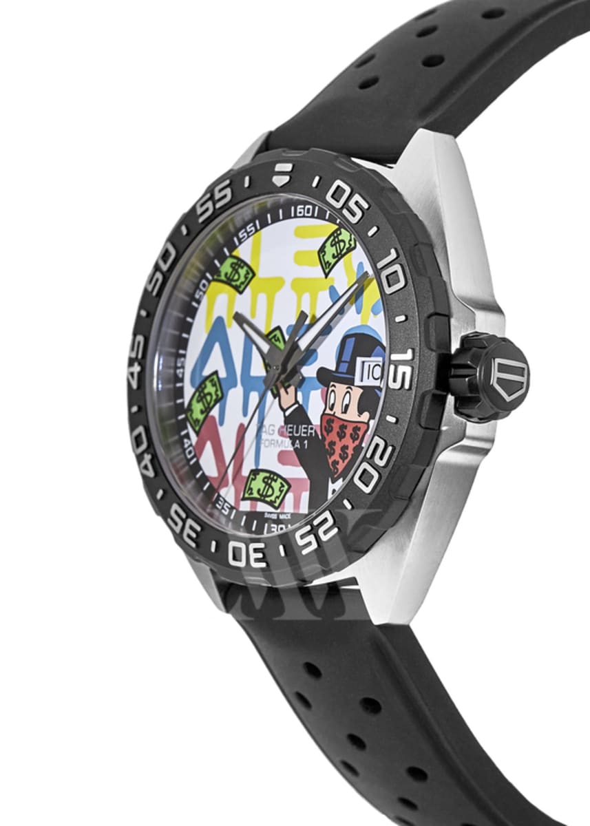 Shop Authentic Tag Heuer Formula 1 Alec Monopoly Special Edition Black Rubber Strap Watch for Men - WAZ1119.FT8023 - Luxxuri