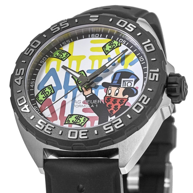 Shop Authentic Tag Heuer Formula 1 Alec Monopoly Special Edition Black Rubber Strap Watch for Men - WAZ1119.FT8023 - Luxxuri