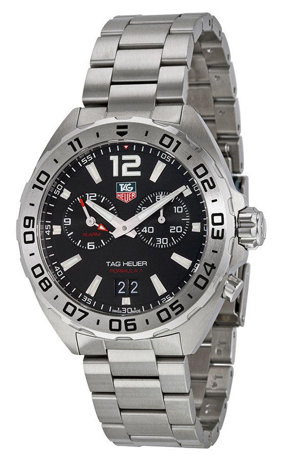 Shop Authentic Tag Heuer Formula 1 Black Dial Silver Steel Strap Watch for Men - WAZ111A.BA0875 - Luxxuri