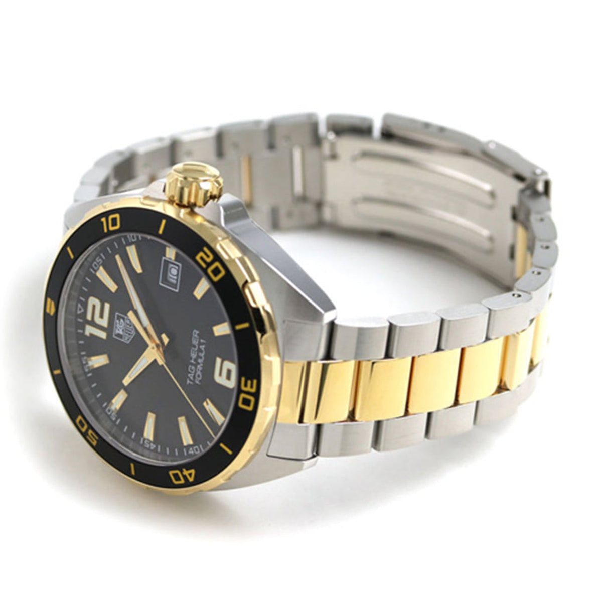 Shop Authentic Tag Heuer Formula 1 Quartz Black Dial Two Tone Steel Strap Watch for Men - WAZ1121.BB0879 - Luxxuri