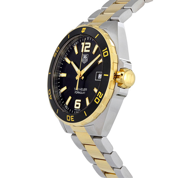 Shop Authentic Tag Heuer Formula 1 Quartz Black Dial Two Tone Steel Strap Watch for Men - WAZ1121.BB0879 - Luxxuri