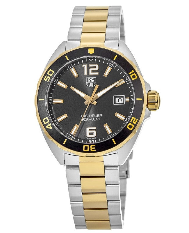 Shop Authentic Tag Heuer Formula 1 Quartz Black Dial Two Tone Steel Strap Watch for Men - WAZ1121.BB0879 - Luxxuri