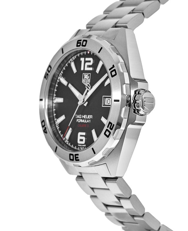 Shop Authentic Tag Heuer Formula 1 Automatic Black Dial Silver Steel Strap Watch for Men - WAZ2113.BA0875 - Luxxuri