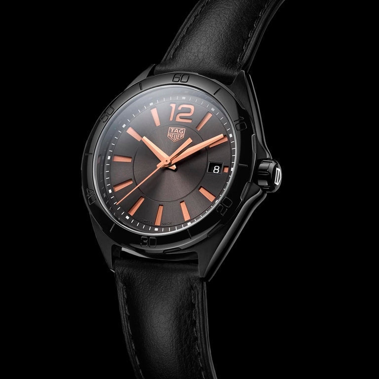 Shop Authentic Tag Heuer Formula 1 Quartz Black Dial Black Leather Strap Watch for Women - WBJ1314.FC8230 - Luxxuri