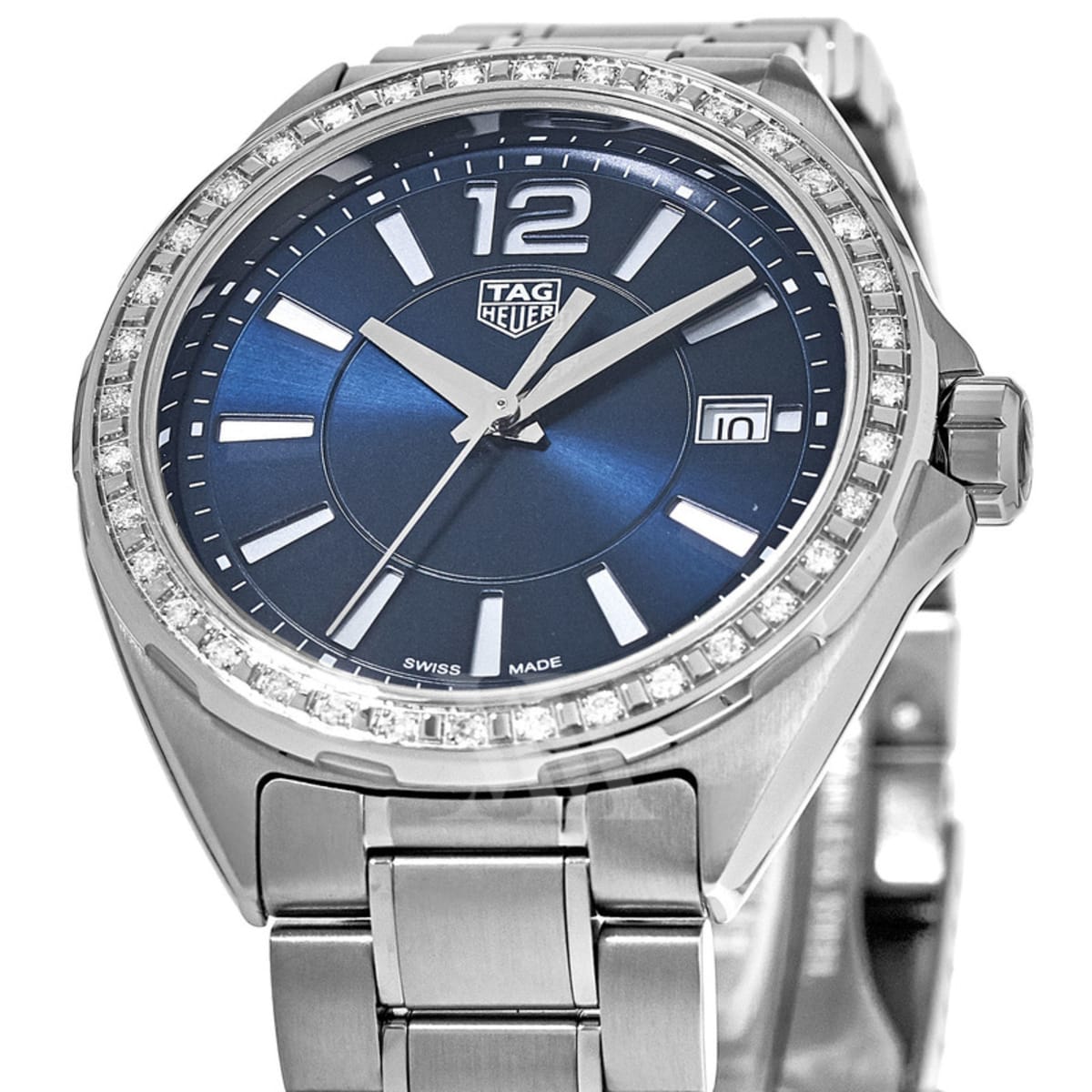 Shop Authentic Tag Heuer Formula 1 Quartz Diamonds Blue Dial Silver Steel Strap Watch for Women - WBJ1316.BA0666 - Luxxuri