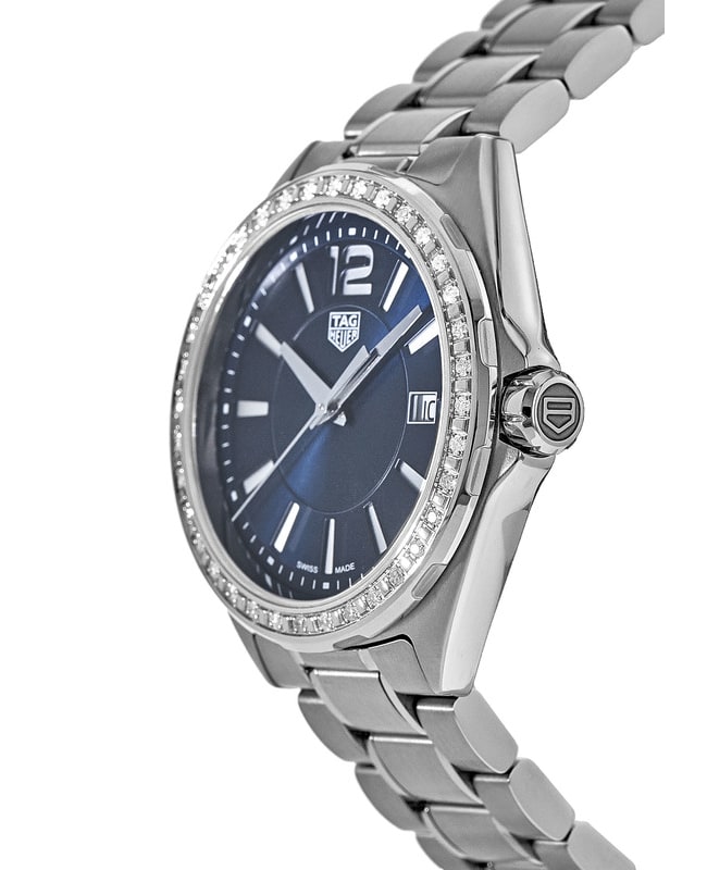 Shop Authentic Tag Heuer Formula 1 Quartz Diamonds Blue Dial Silver Steel Strap Watch for Women - WBJ1316.BA0666 - Luxxuri
