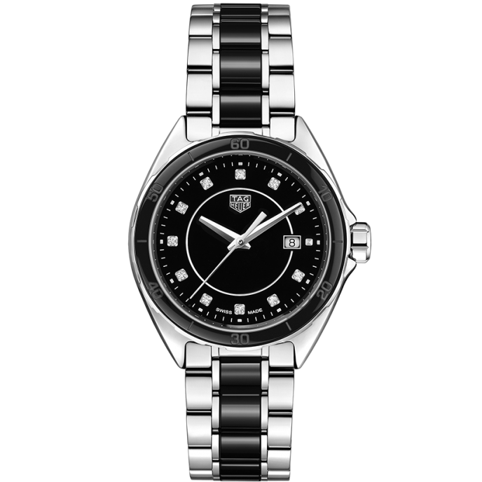 Shop Authentic Tag Heuer Formula 1 Diamonds Black Dial Two Tone Steel Strap Watch for Women - WBJ141AB.BA0973 - Luxxuri