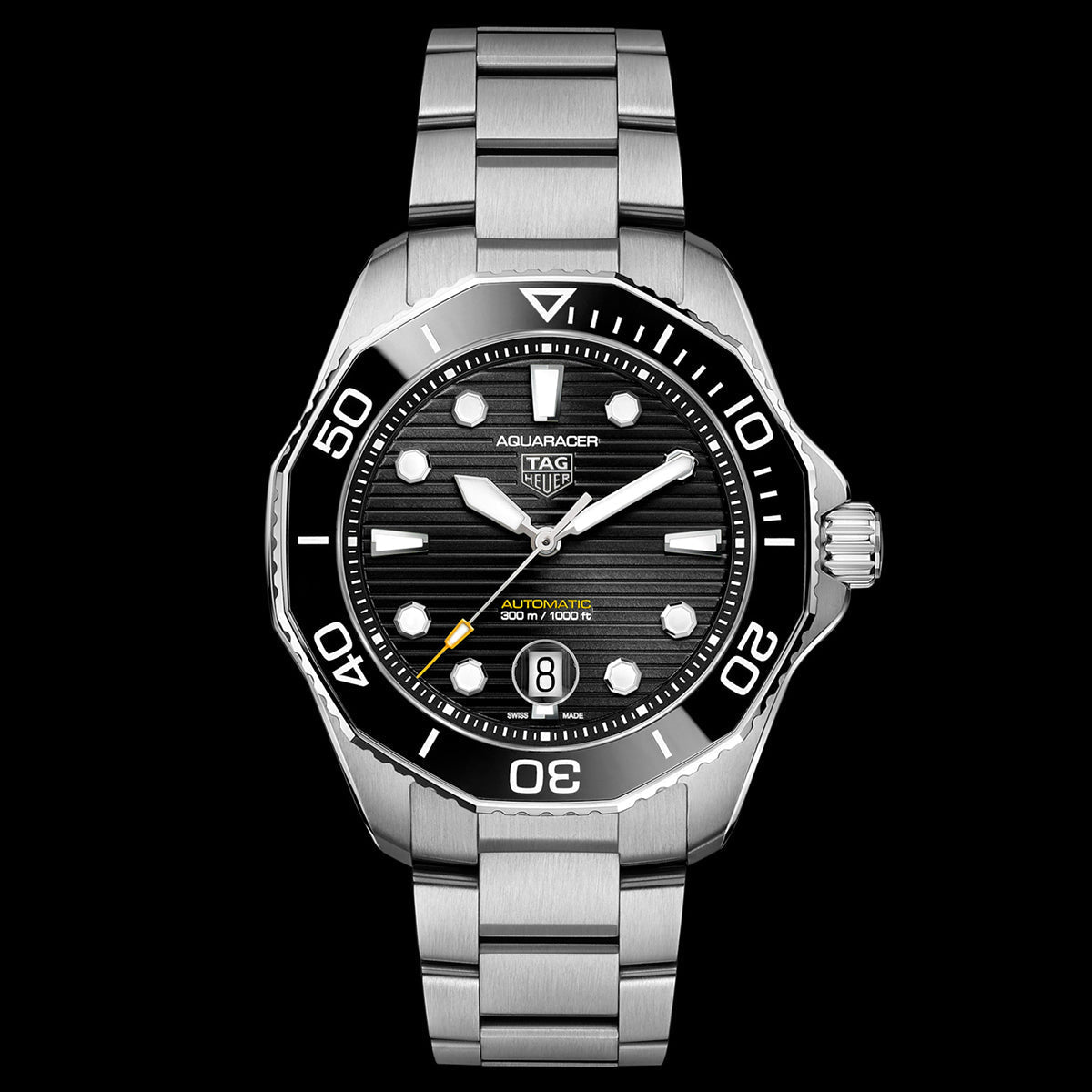 Shop Authentic Tag Heuer Aquaracer Professional 300 Automatic Black Dial Silver Steel Strap Watch for Men - WBP201A.BA0632 - Luxxuri