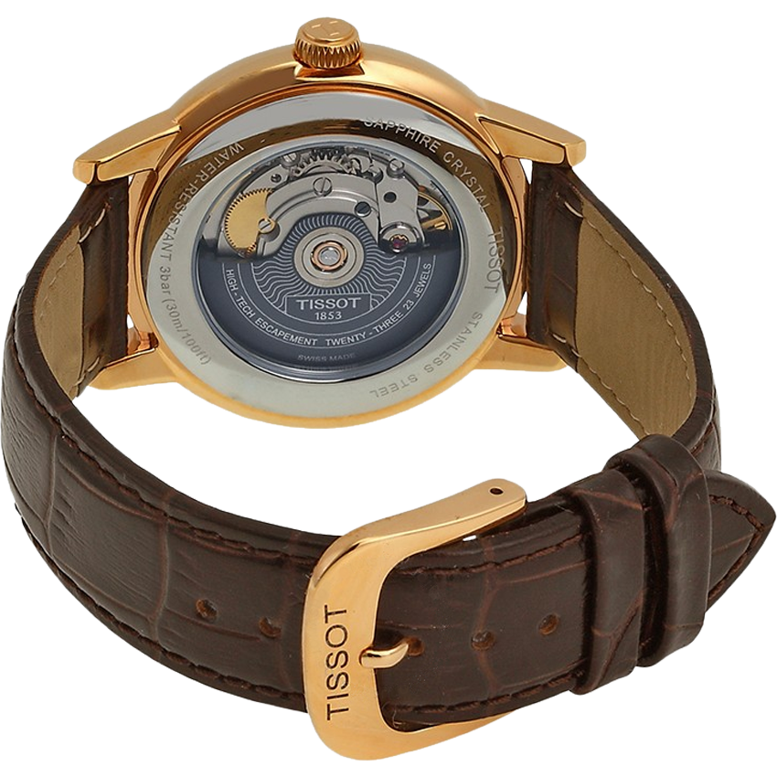 Shop Authentic Tissot T Classic Carson Powermatic 80 White Dial Brown Leather Strap Watch for Men - T085.407.36.013.00 - Luxxuri