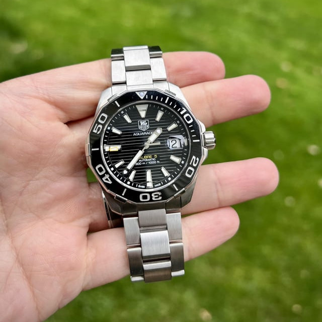 Shop Authentic Tag Heuer Aquaracer Black Dial Watch for Men - WAY211A.BA0928 - Luxxuri