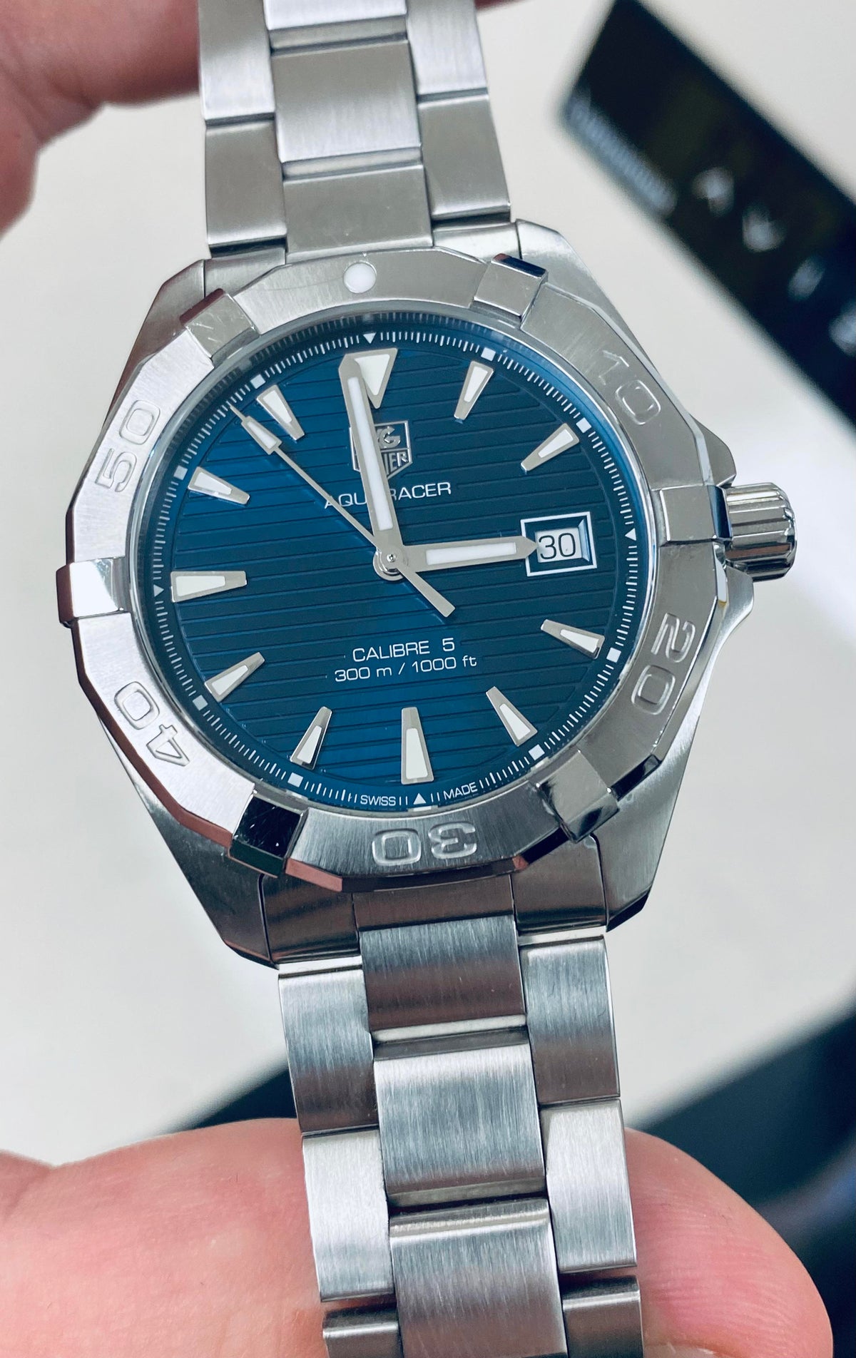 Shop Authentic Tag Heuer Aquaracer Blue Dial Watch for Men - WAY2112.BA0928 - Luxxuri