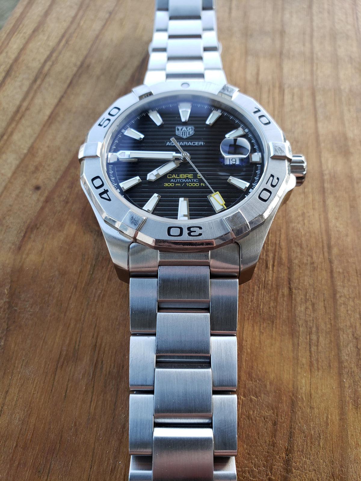Shop Authentic Tag Heuer Aquaracer Black Dial Watch for Men - WAY2010.BA0927 - Luxxuri