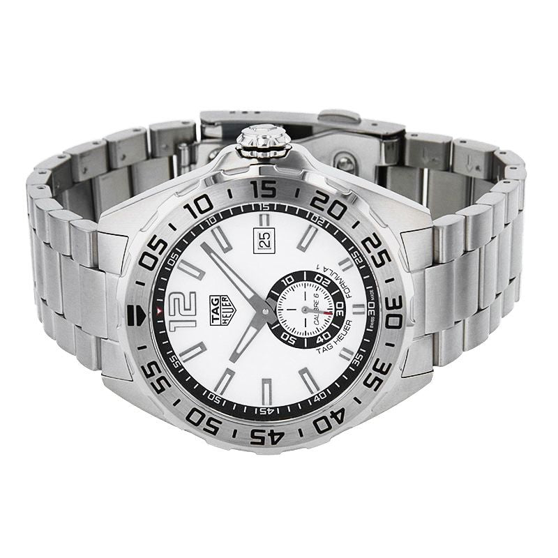 Shop Authentic Tag Heuer Formula 1 Calibre 6 Automatic White Dial Silver Steel Strap Watch for Men - WAZ2013.BA0842 - Luxxuri