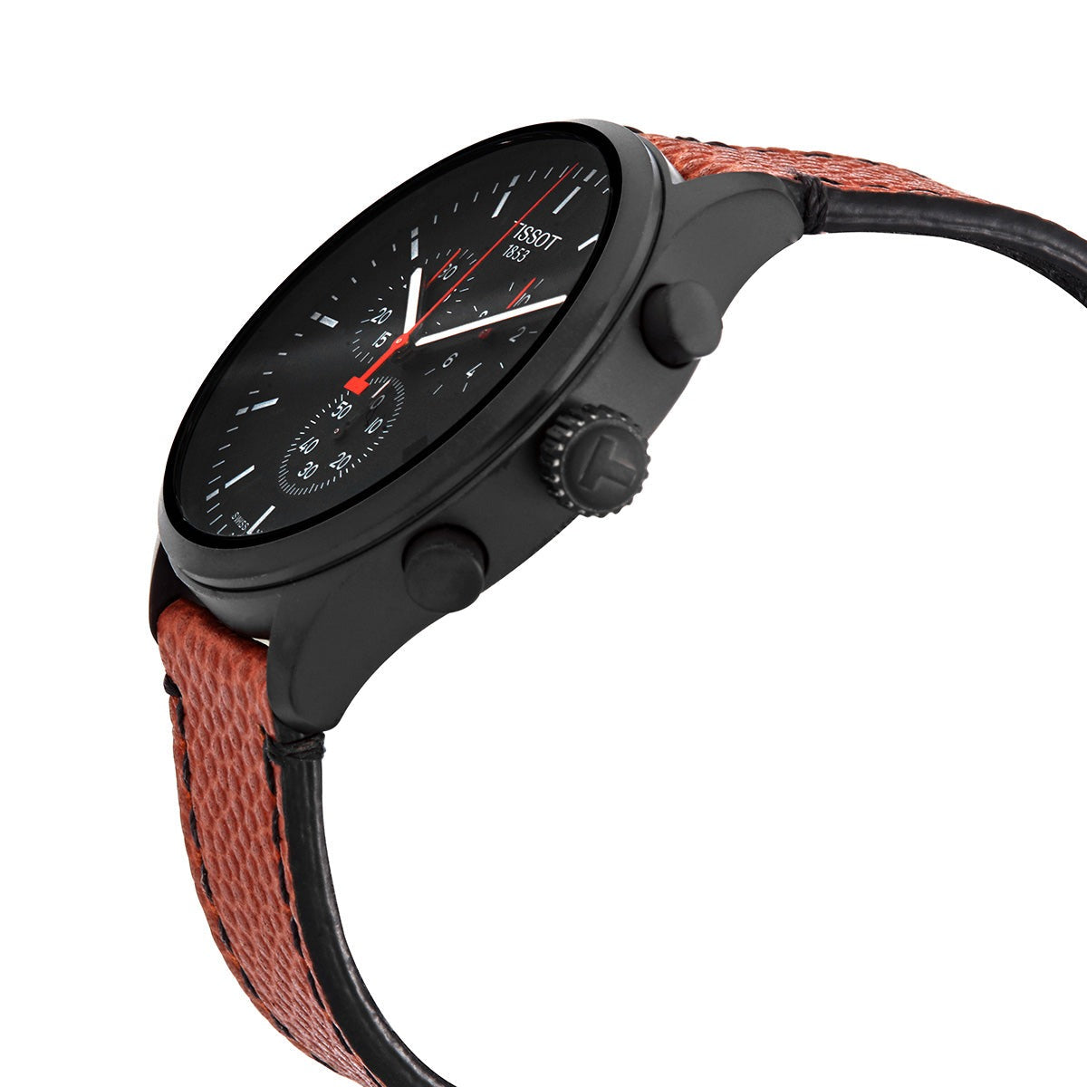 Shop Authentic Tissot Chrono XL NBA Special Edition Black Dial Brown Leather Strap Watch for Men - T116.617.36.051.12 - Luxxuri