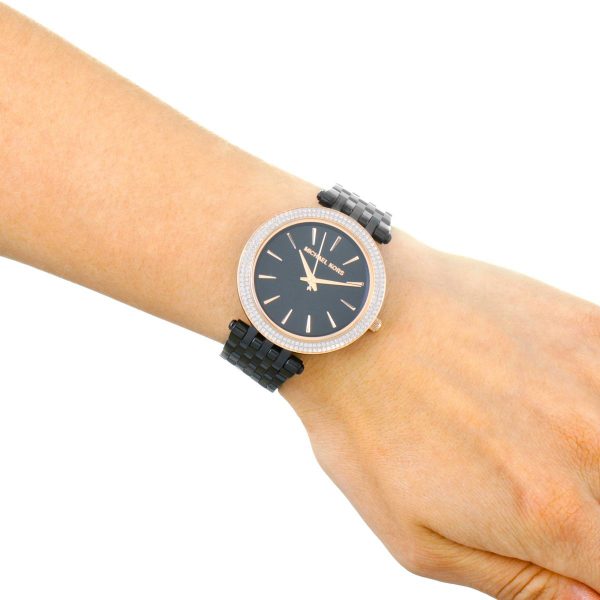 Michael Kors Darci Black Dial Black Steel Strap Watch for Women - MK3407