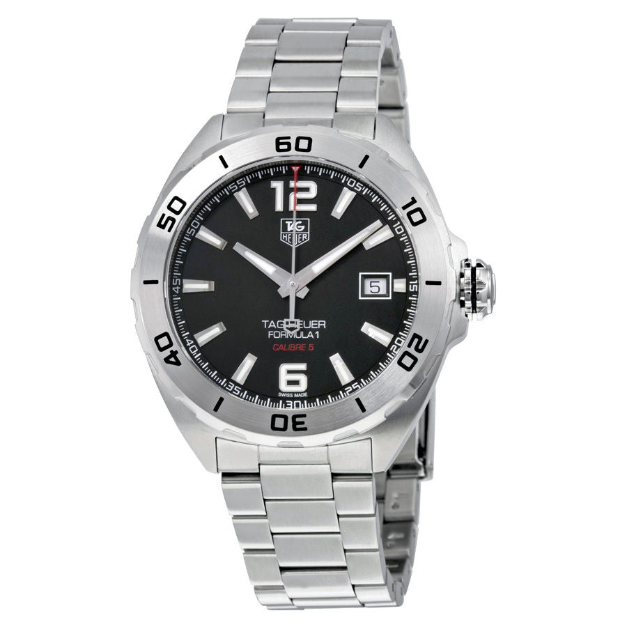 Shop Authentic Tag Heuer Formula 1 Automatic Black Dial Silver Steel Strap Watch for Men - WAZ2113.BA0875 - Luxxuri