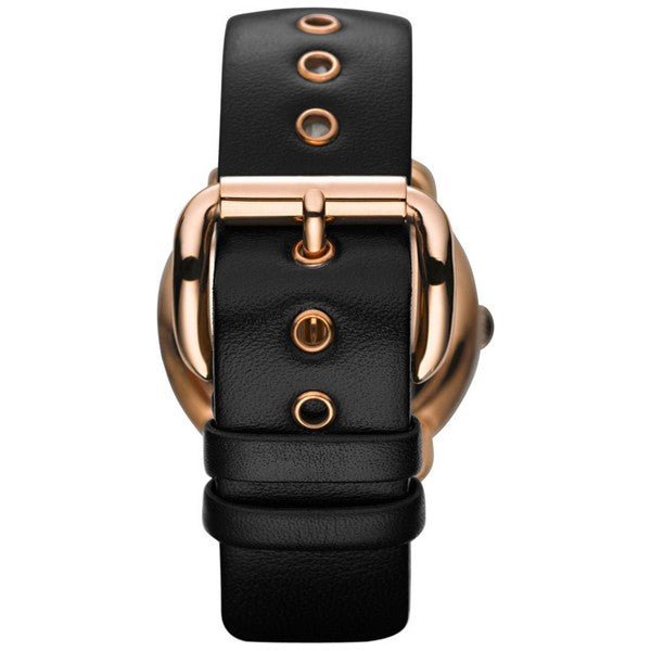 Shop Authentic Marc Jacobs Amy Black Dial Black Leather Strap Watch for Women - MBM1225 - Luxxuri