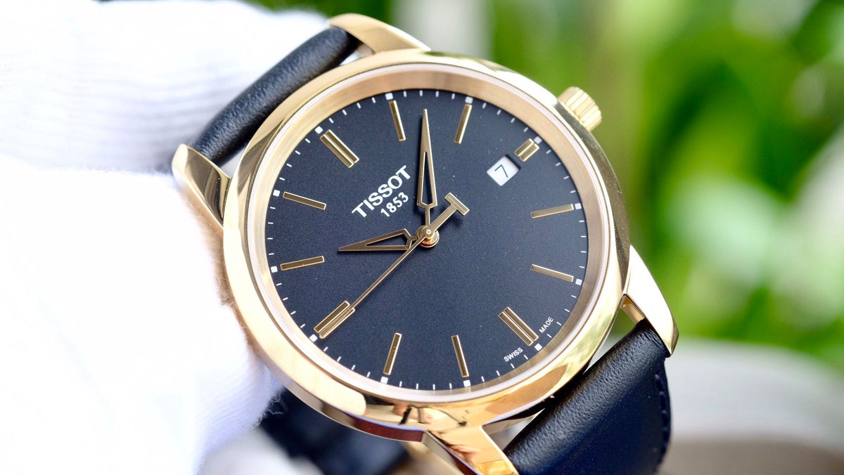Shop Authentic Tissot T Classic Dream Black Dial Black Leather Strap Watch for Men - T033.410.36.051.01 - Luxxuri