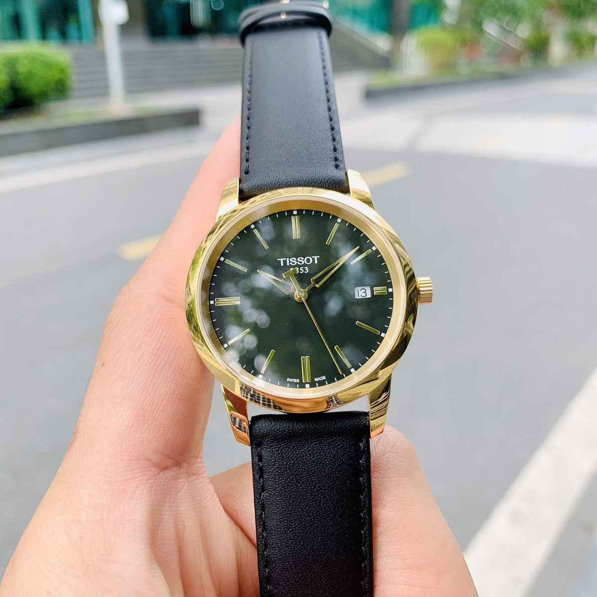 Shop Authentic Tissot T Classic Dream Black Dial Black Leather Strap Watch for Men - T033.410.36.051.01 - Luxxuri