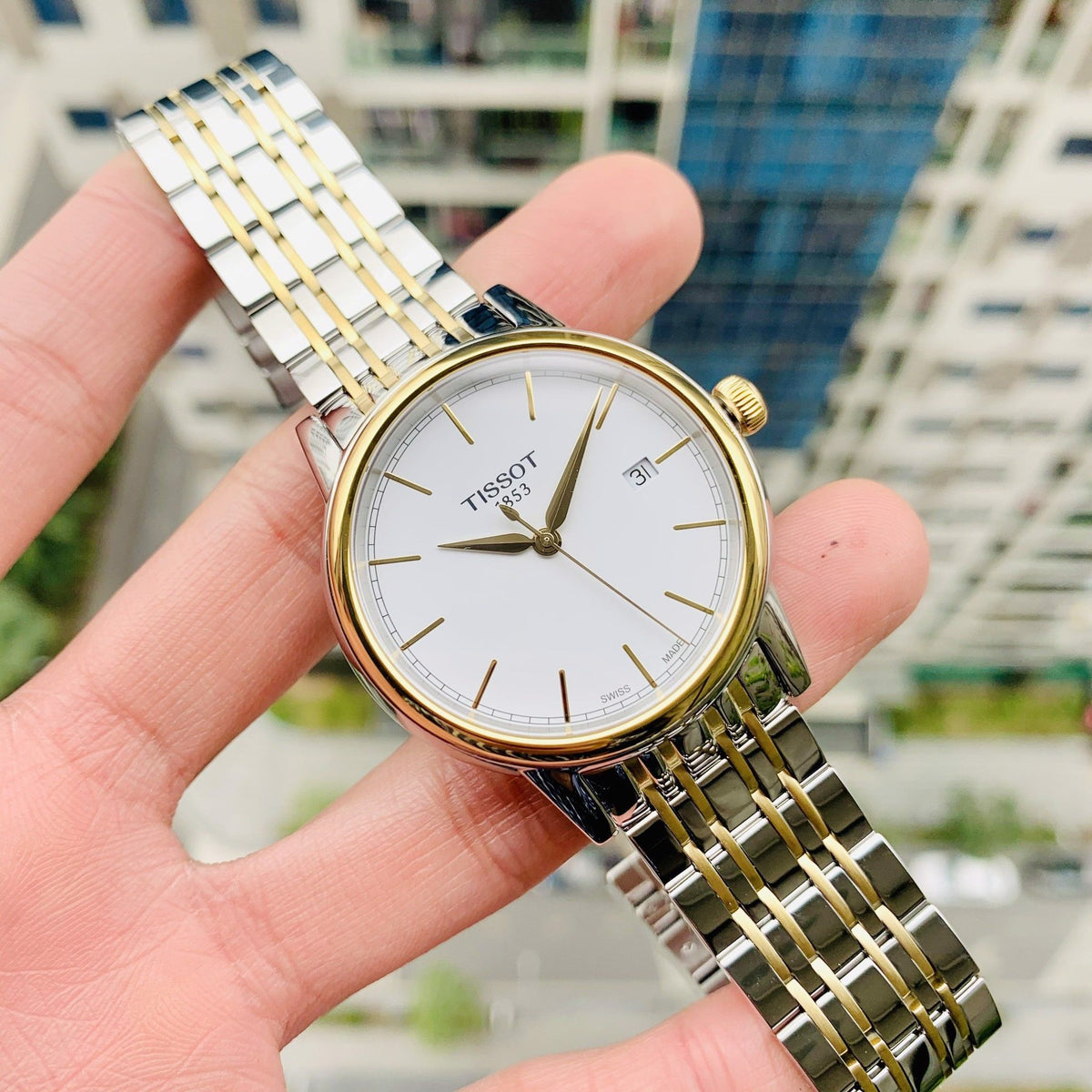 Shop Authentic Tissot T Classic Carson Quartz White Dial Two Tone Steel Strap Watch for Men - T085.410.22.011.00 - Luxxuri