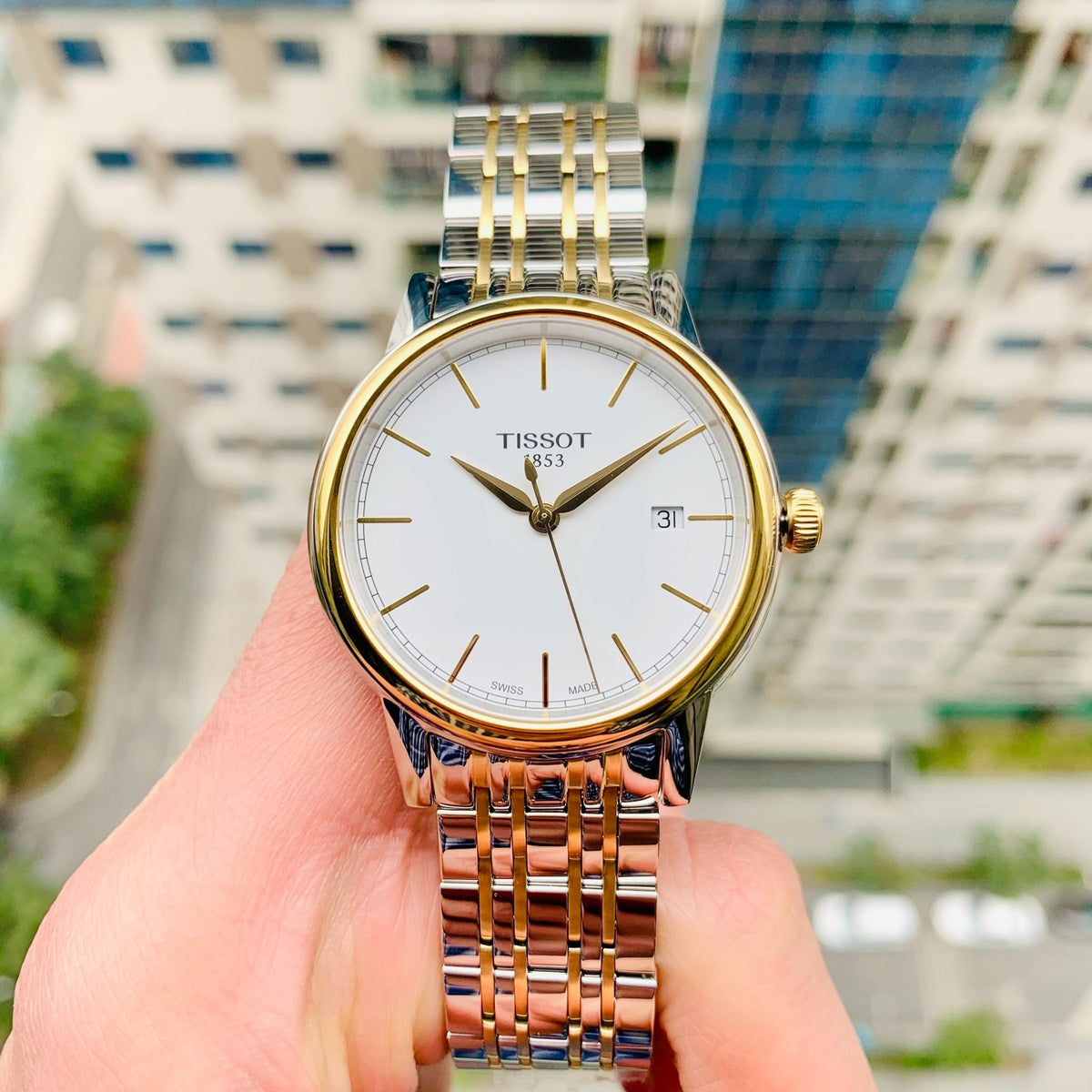 Shop Authentic Tissot T Classic Carson Quartz White Dial Two Tone Steel Strap Watch for Men - T085.410.22.011.00 - Luxxuri