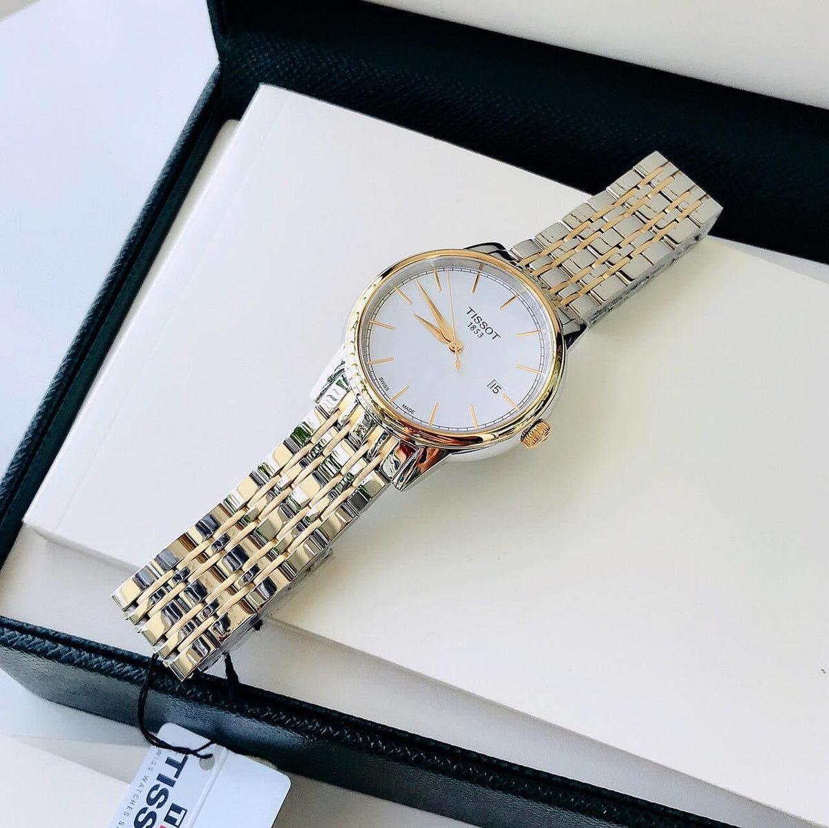 Shop Authentic Tissot T Classic Carson Quartz White Dial Two Tone Steel Strap Watch for Men - T085.410.22.011.00 - Luxxuri